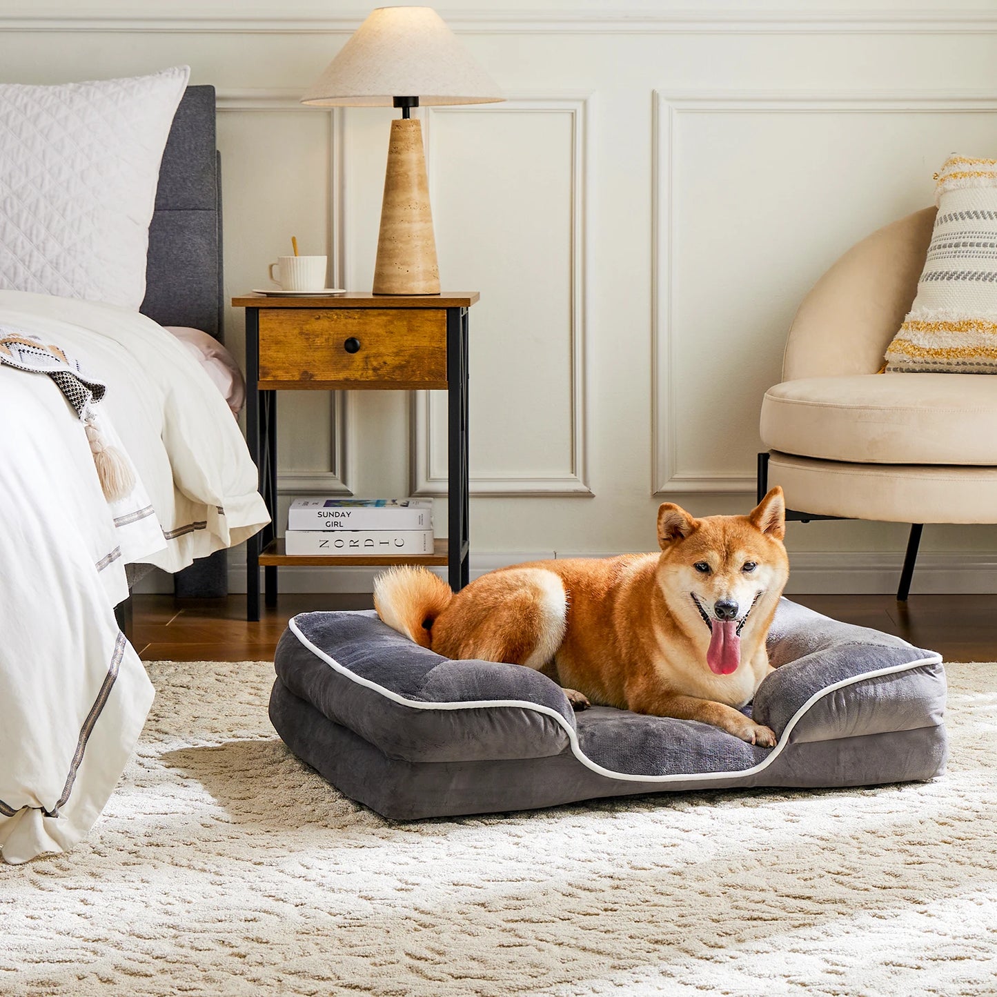 JHK Orthopedic Memory Foam Dog Bed for Dogs and Cats