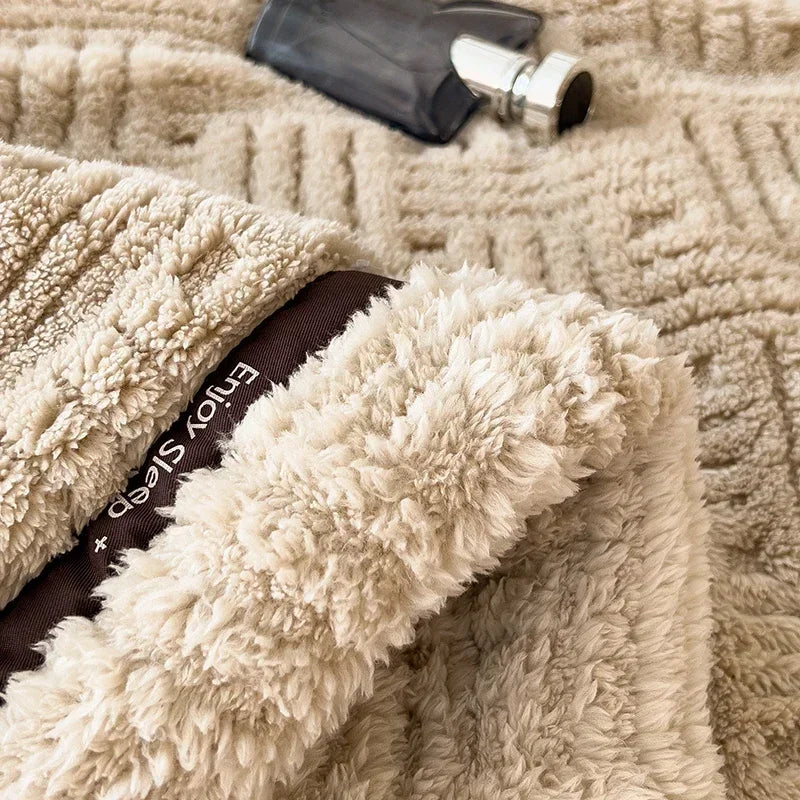 LUXO Fleece Blanket Knit For Spring And Autumn Baby And Family Warm Breathable