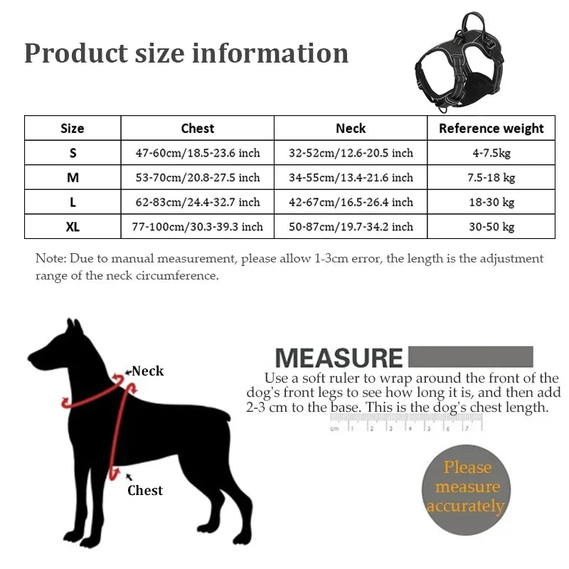 Nylon Reflective Adjustable Dog Harness Vest No Pull For Dogs