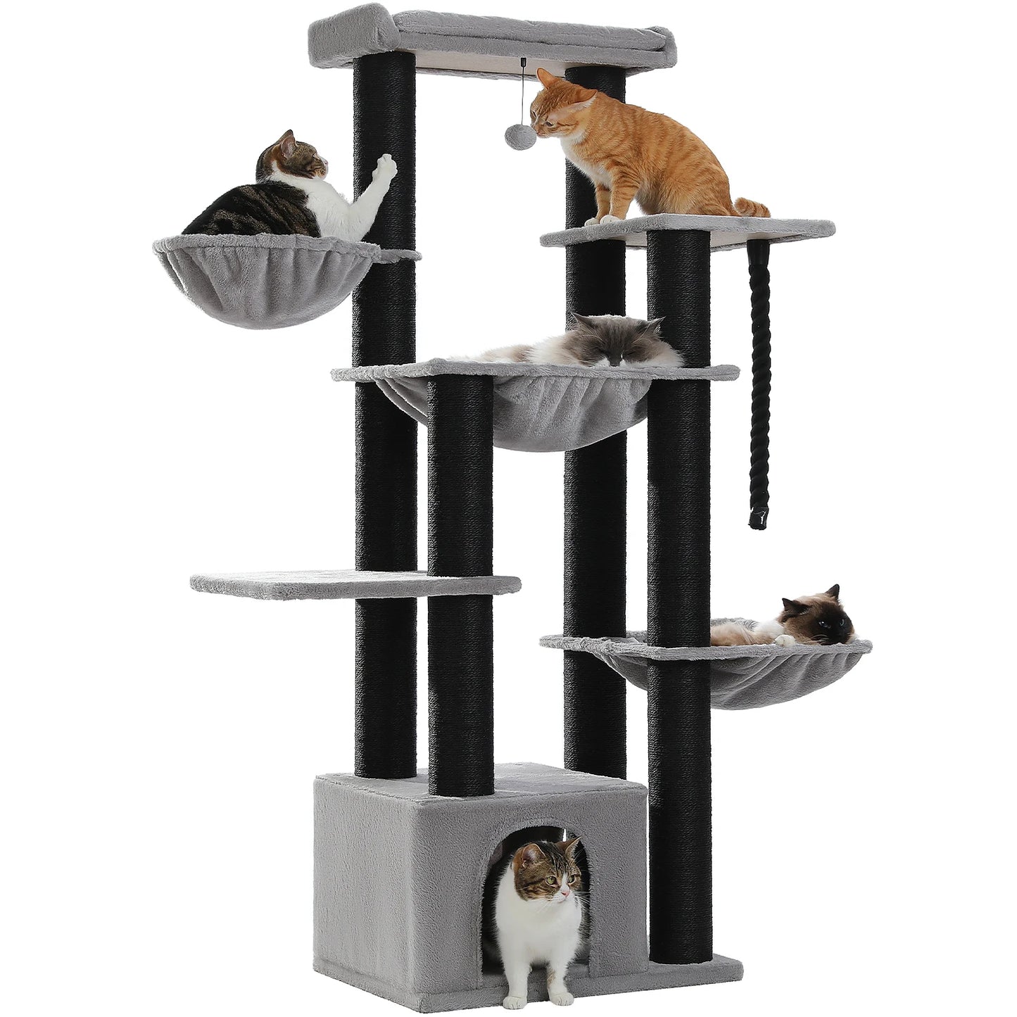 PAWZ Road Large Cat Tree Tower With Levels And Hammock