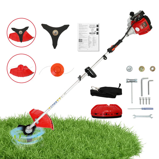 Gas 4 Stroke Weed Wacker 31cc Straight Shaft Lawn Trimmer
