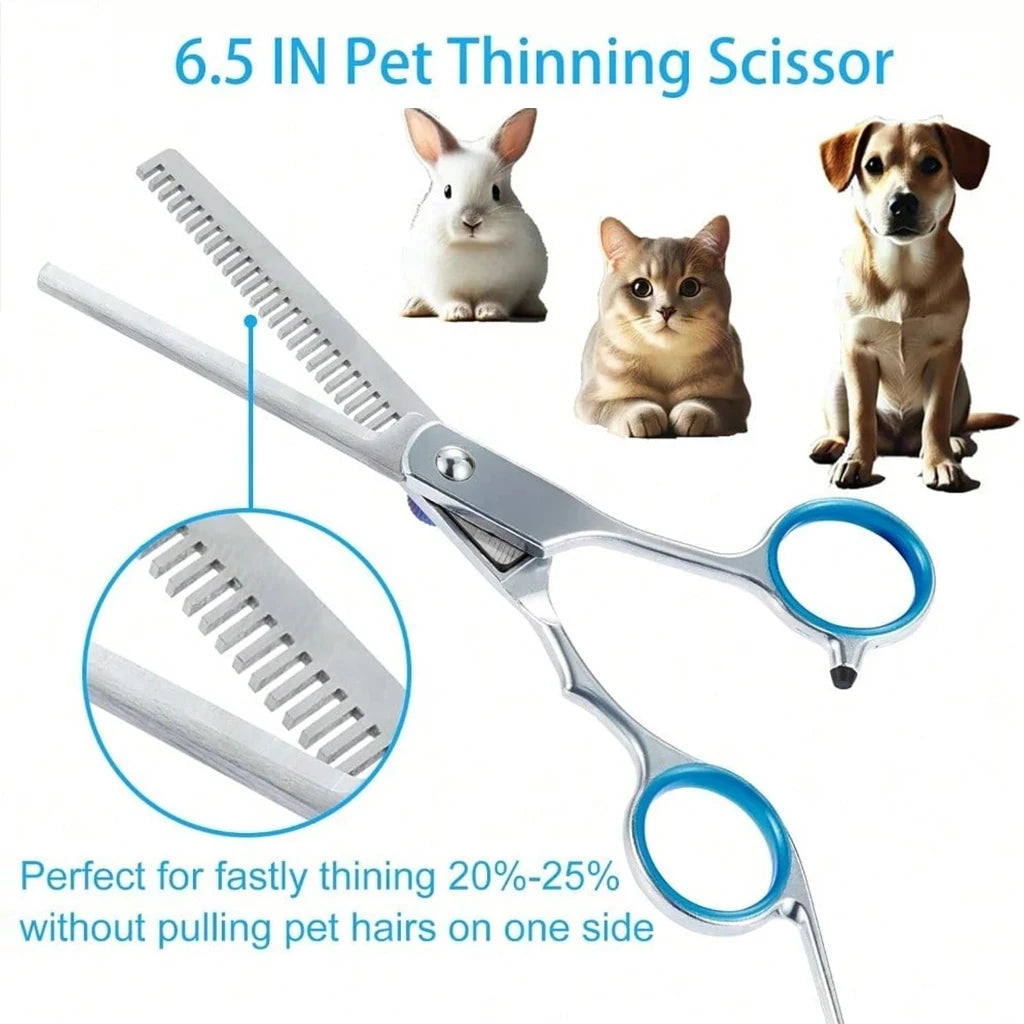 SHUYU Pet Grooming Scissors Kit Stainless Steel Hair Shears