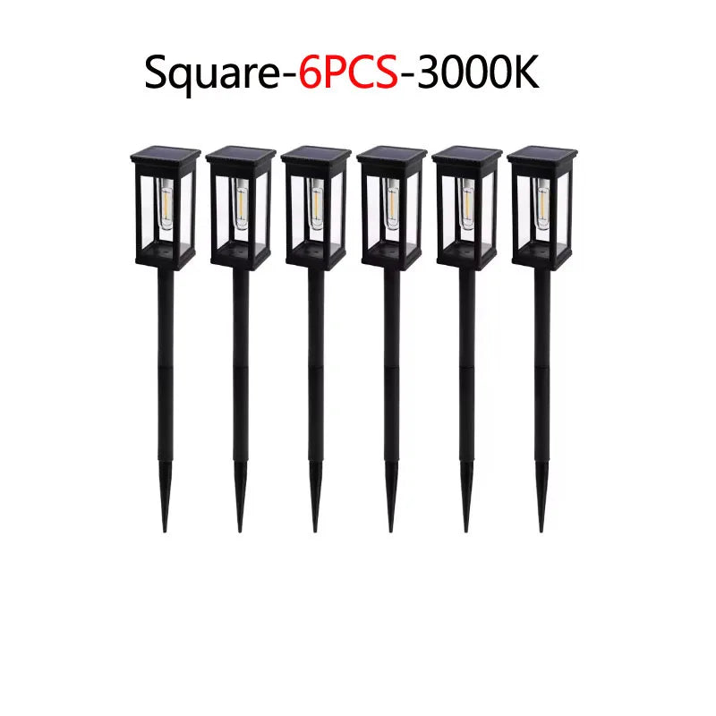 DOUWENXI Solar Pathway Lights Outdoor Garden Waterproof Lamps Decor