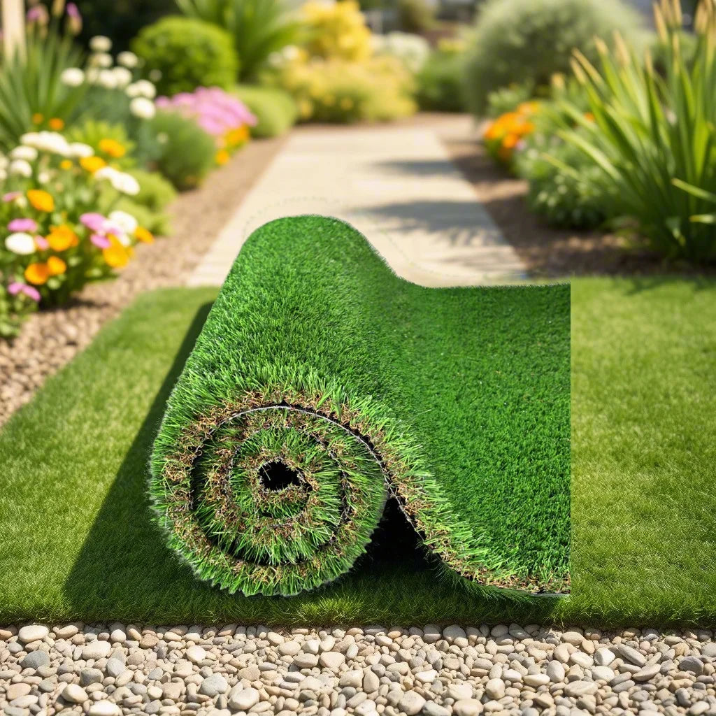LISM Outdoor Artificial Grass Rug For Patio Garden Drain Mat