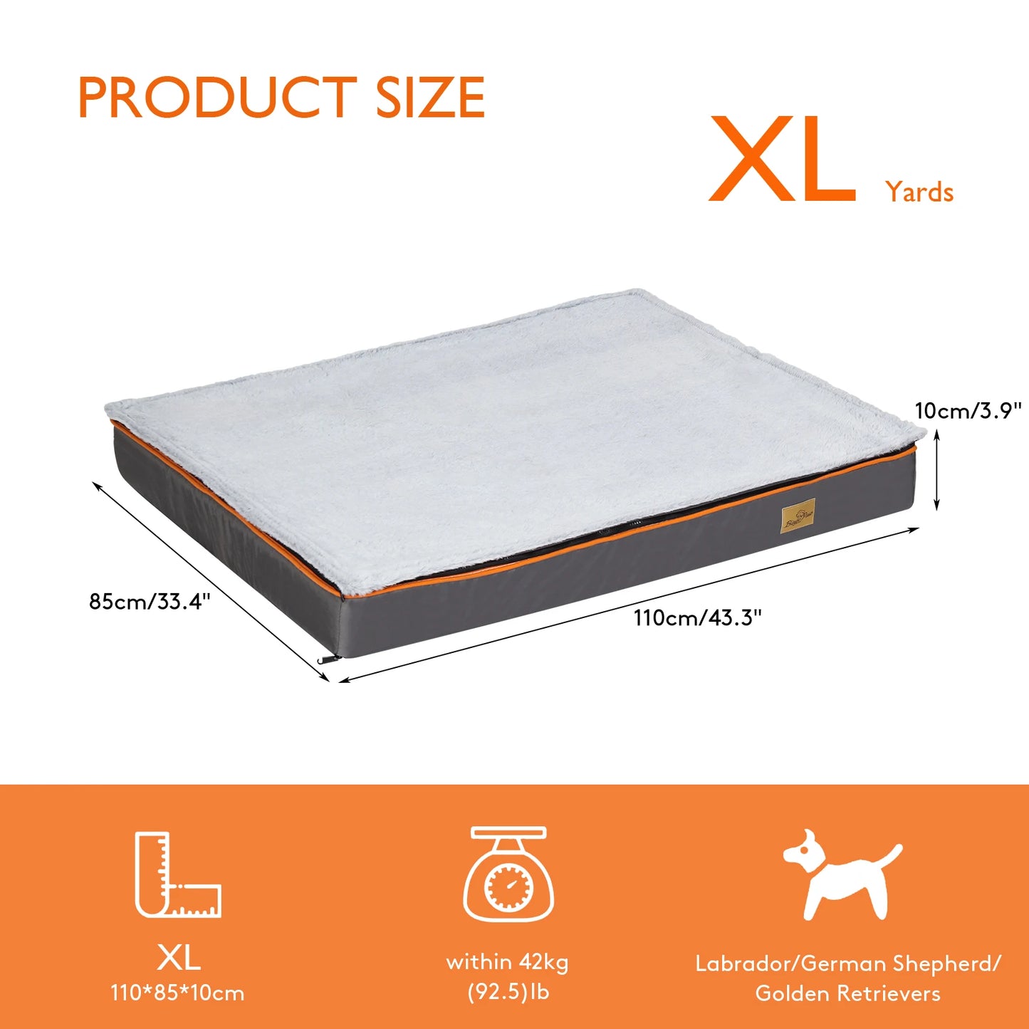 BINGOPAW Orthopedic Dog Bed With Foam Cushion And Washable Cover