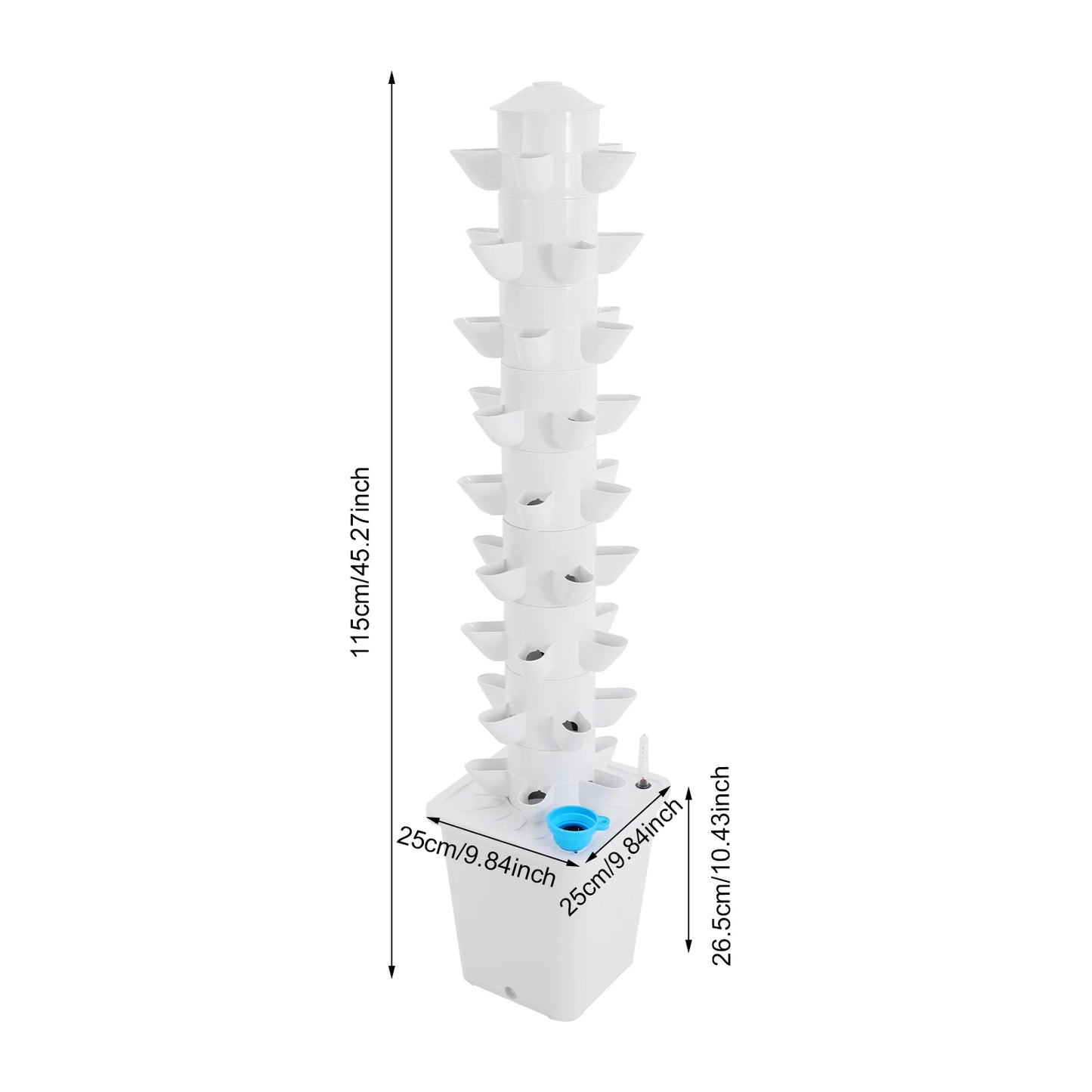Hydroponic Garden Vertical Tower 45-Hole Planting System