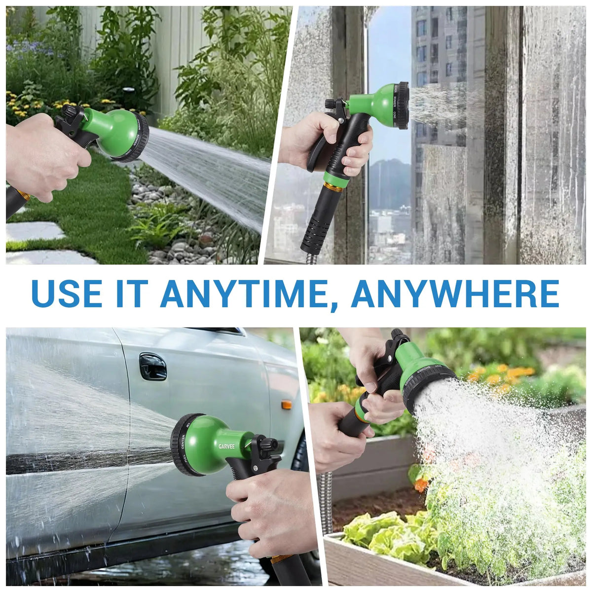 HiMiss Stainless Steel Garden Hose With Brass Connectors