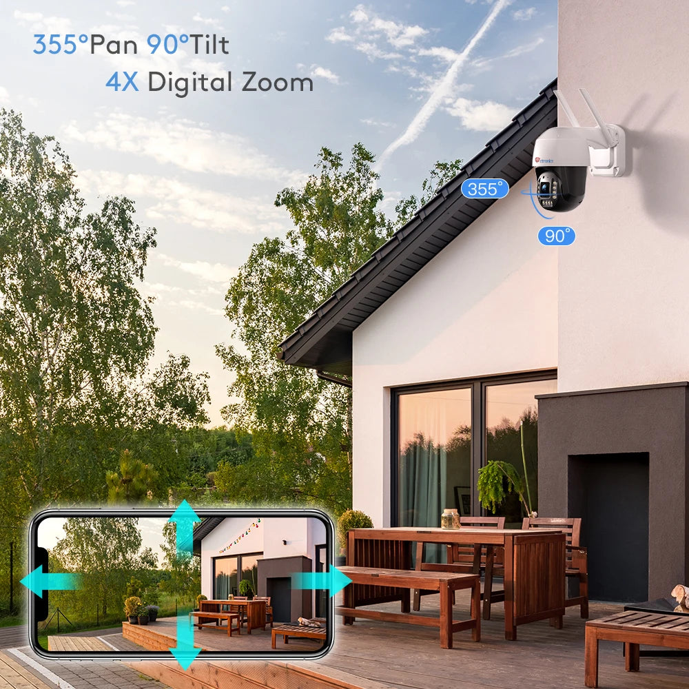 Ctronics 4K Outdoor Surveillance Camera With 5G WiFi Auto Tracking