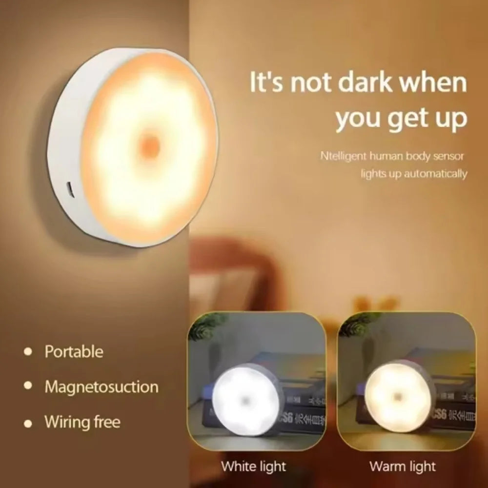 Motion Sensor Night Light USB Rechargeable for Home Hallway