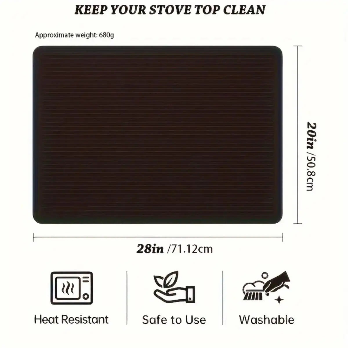 Silicone Stove Mat for Glass Top Stove Top Cover Electric Stove Protector XL Dish Drying Mat for Kitchen