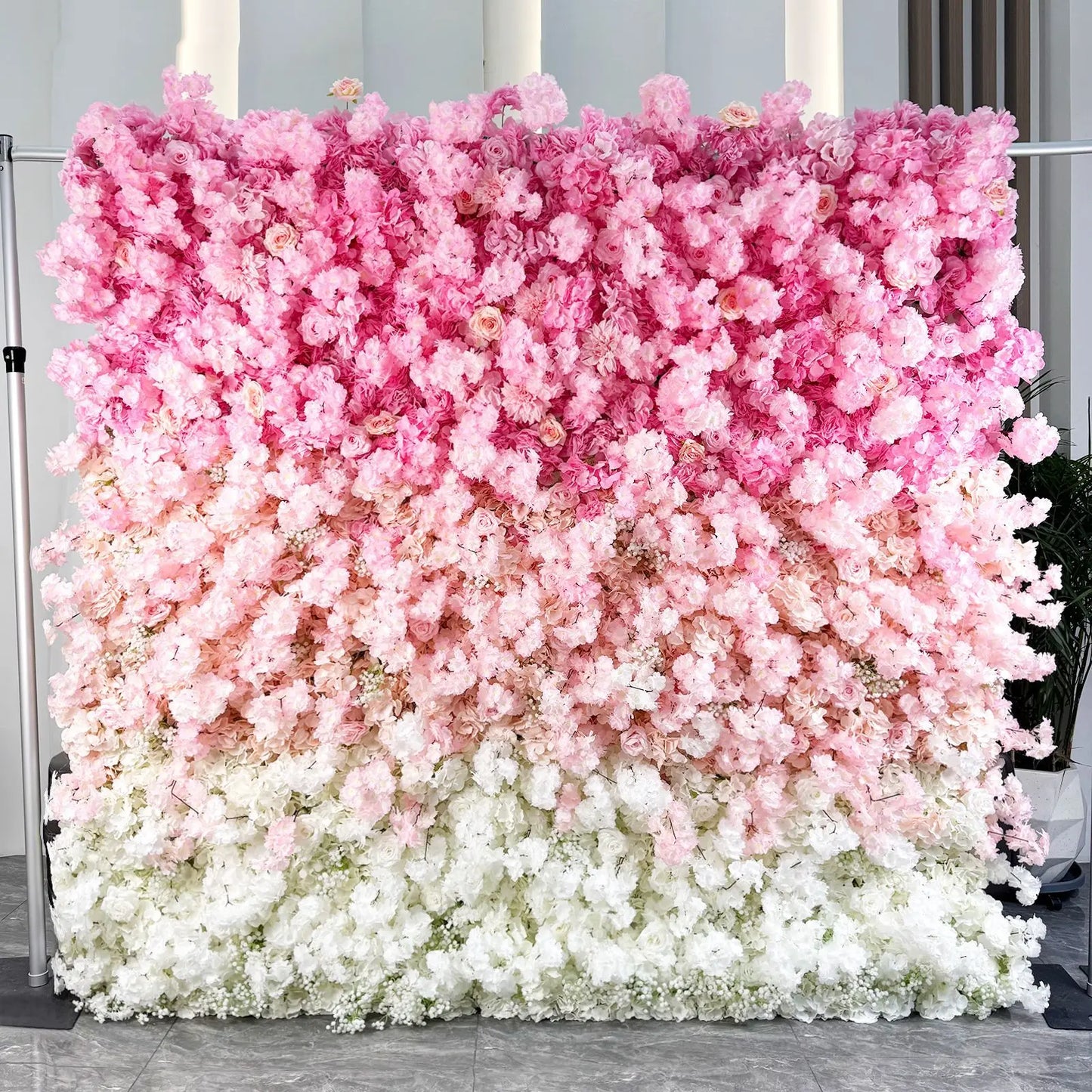 Gradient Rose Cloth Backdrop Curtain for Weddings and Events