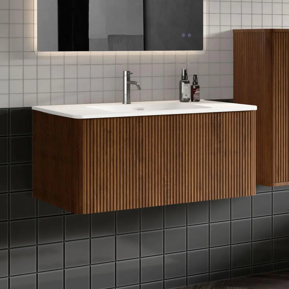 Modern Floating Bathroom Vanity With Sink And Soft Close Drawers