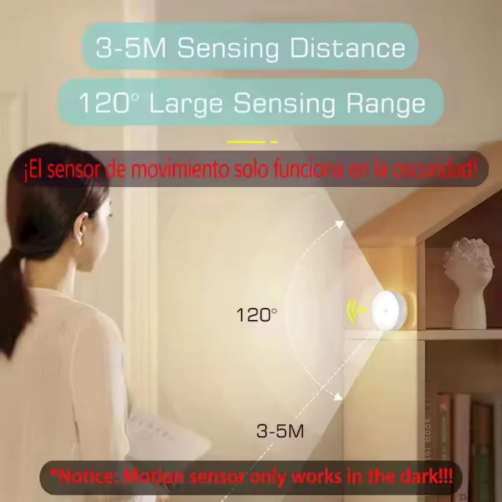 Motion Sensor Night Light USB Rechargeable for Home Hallway