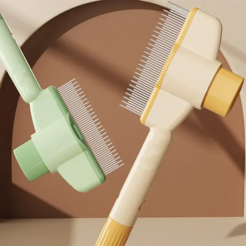 Self-Cleaning Dog Comb With One Button Pet Hair Remover