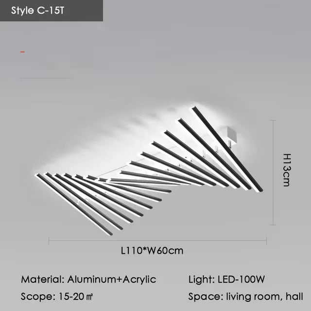 Nordic Designer Ceiling Lamp With LED And Remote Control