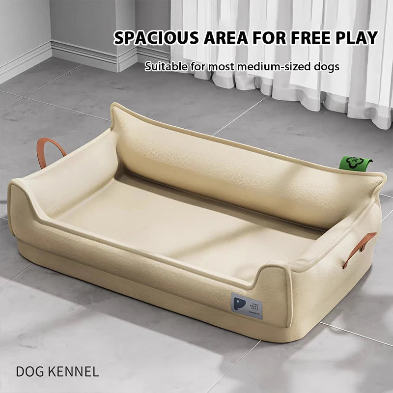 VOFORD Waterproof Orthopedic Leather Dog Bed Sofa With Detachable Rectangle