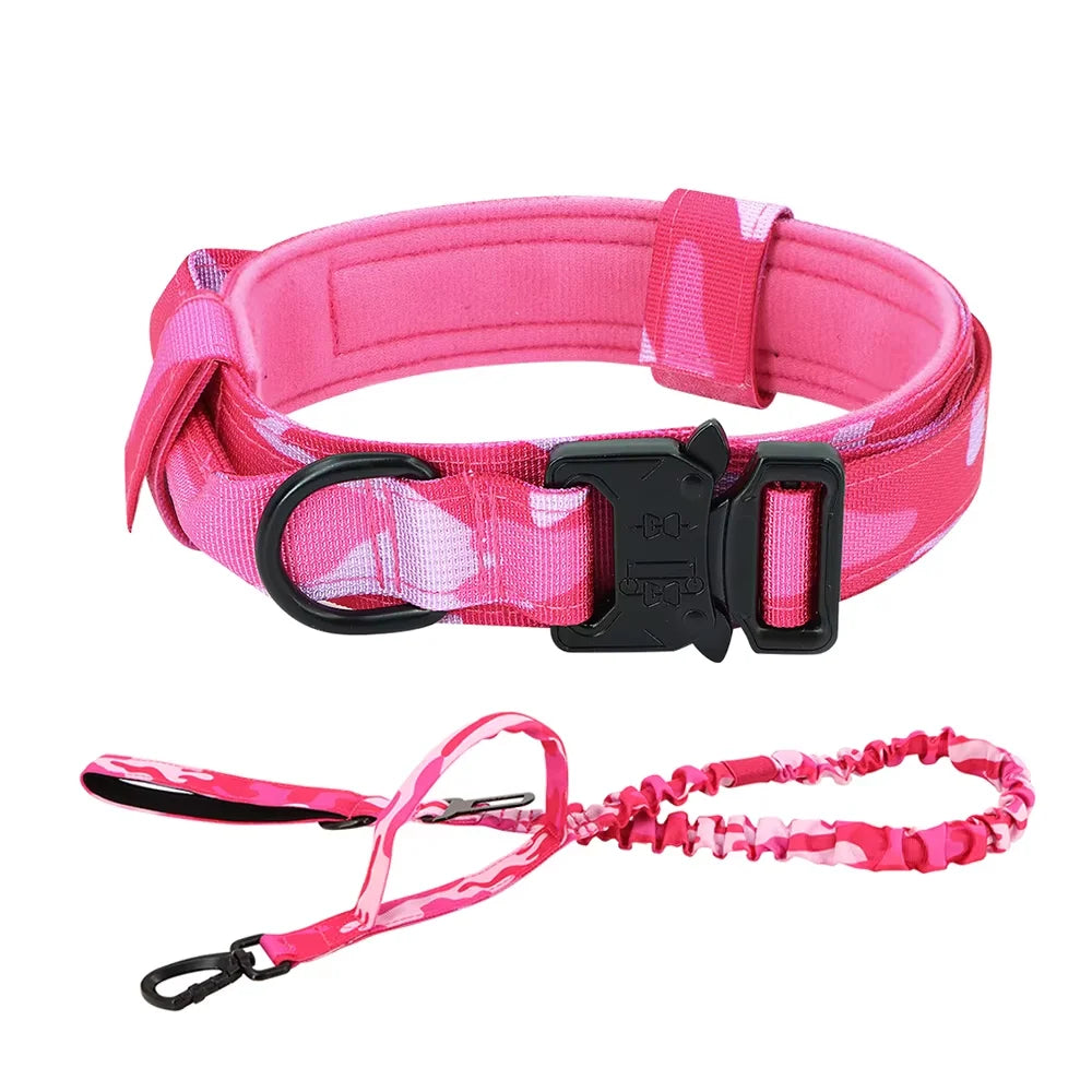 Dog Training Collar Adjustable Tactical Collar And Leash Set