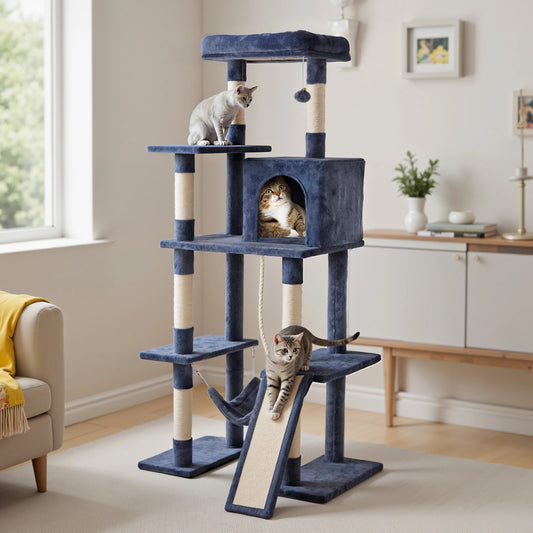 MCQ CN Cat Tree Tower Multi-Level Condo For Indoor Cats