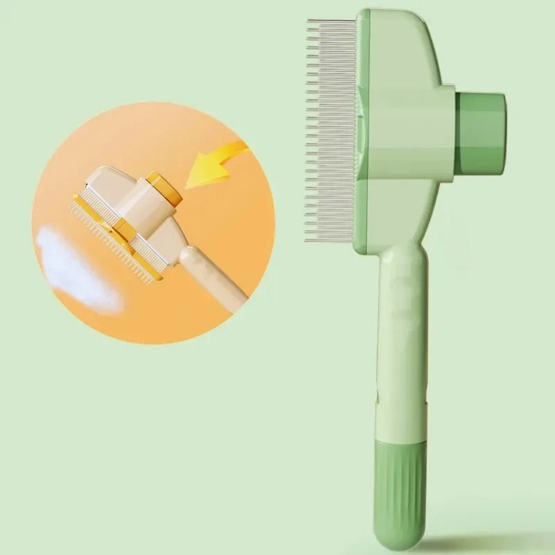 Self-Cleaning Dog Comb With One Button Pet Hair Remover