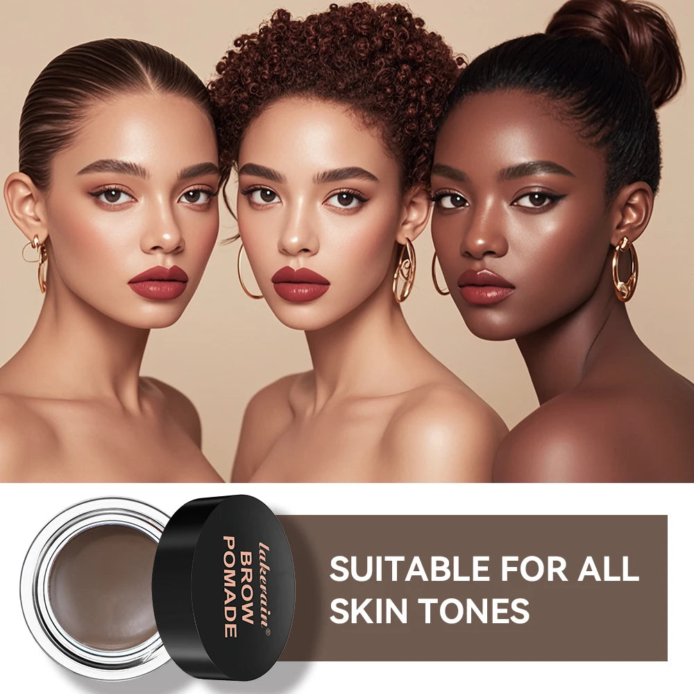 6 Colors Waterproof Eyebrow Tint with Brush Long-Wearing Full-Pigment Smudge-Proof Eyebrow Pomade Natural Wild Brows Makeup