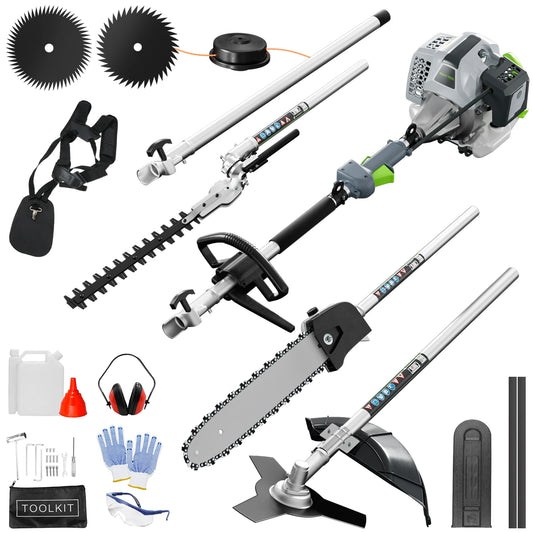 6-In-1 Gas Powered Weed Wacker Trimmer Pole Saw