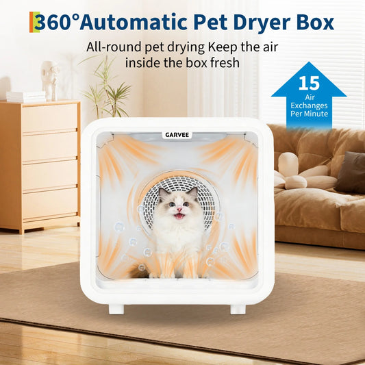 HiMISS Automatic Pet Drying Box With 360 Degree Air Circulation