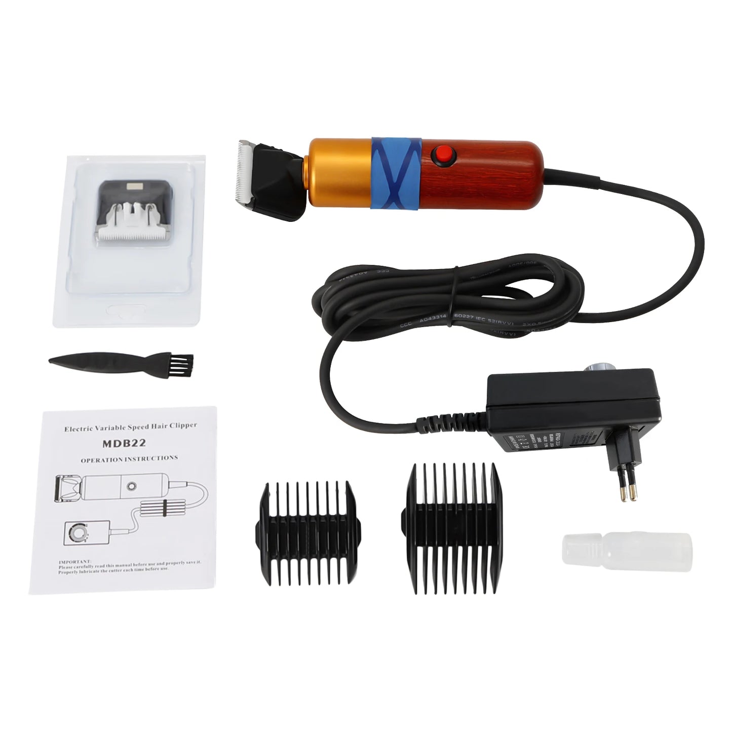 Pet Hair Clipper Low Noise Electric Variable Speed Professional Grooming