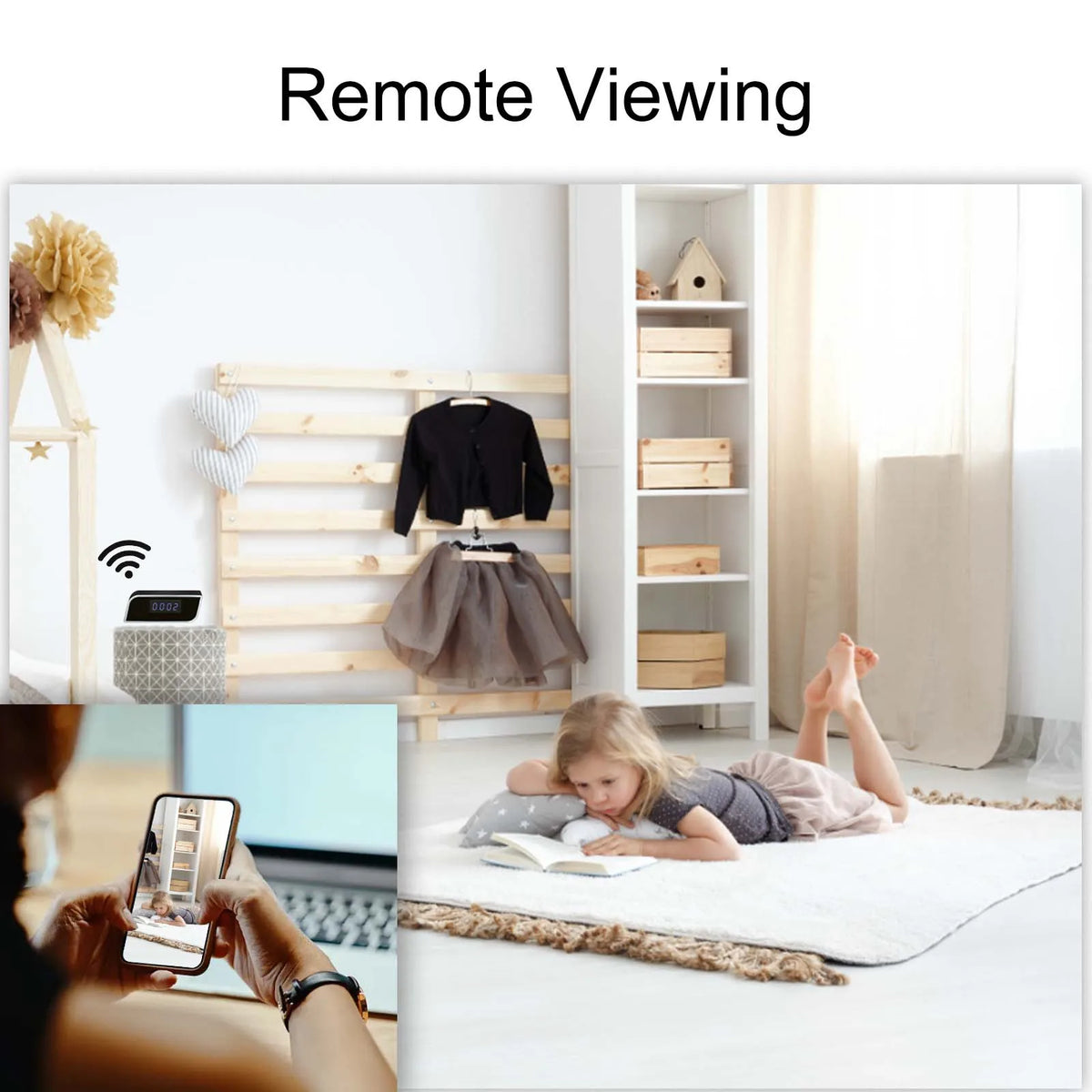Ouvis 4K Smart Clock Camera With Motion Detection Night Vision