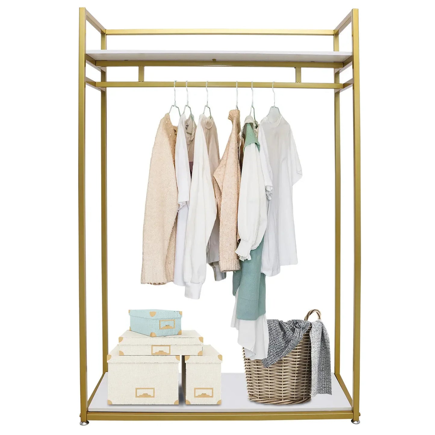 Metal Freestanding Clothing Rack For Store Display Home