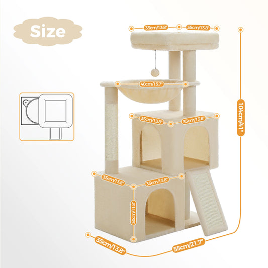 PAWZ Road Large Cat Tree Indoor Multi-Level Tower With Condos