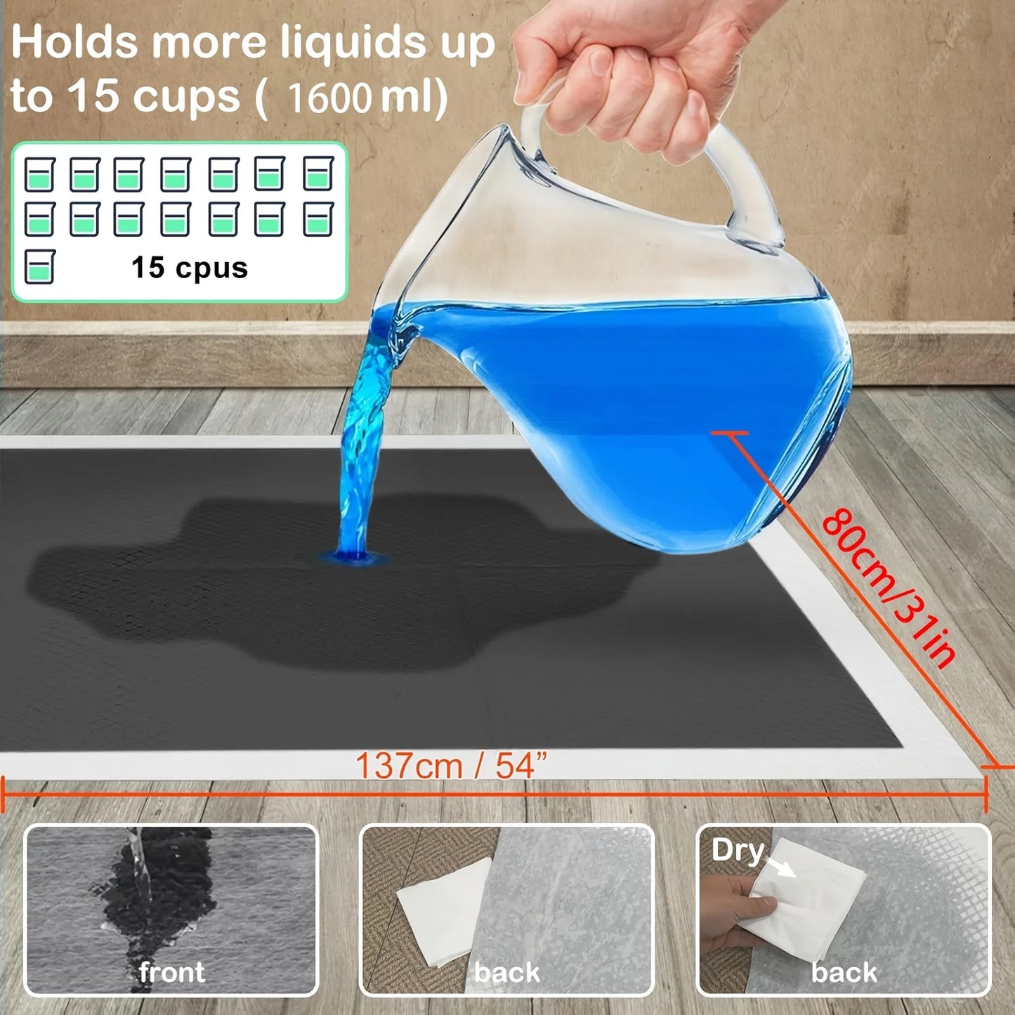 Odor-Control Charcoal Pee Pads For Dogs And Cats, Leak-Proof