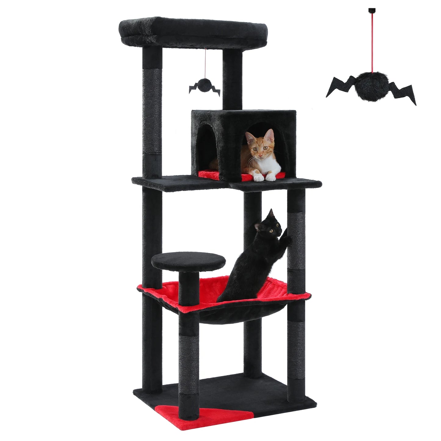 PAWZ Road Gothic Indoor Cat Tree Tower With Large Hammock Sisal Scratching Post