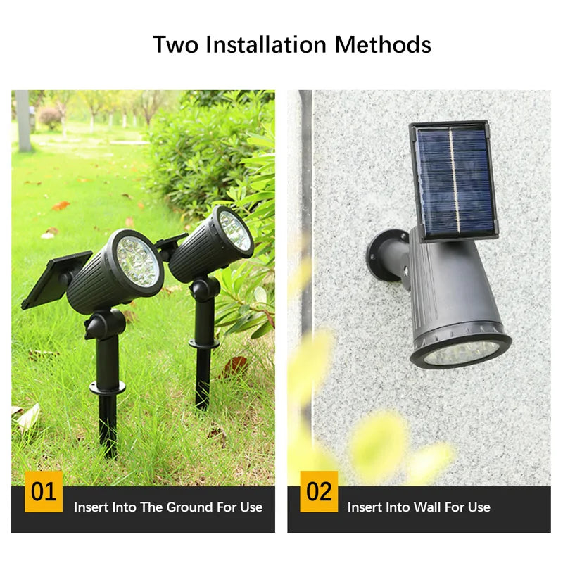 SHENZHITECH 9 LED Solar Spotlight Outdoor Waterproof Garden Accent