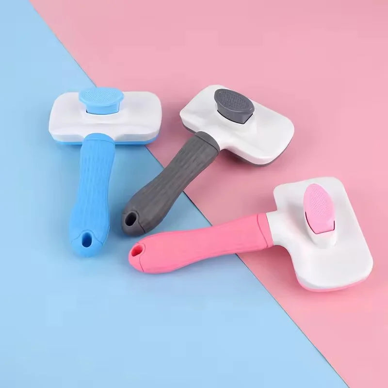 One Button Self Cleaning Slicker Brush For Dog And Cat Grooming