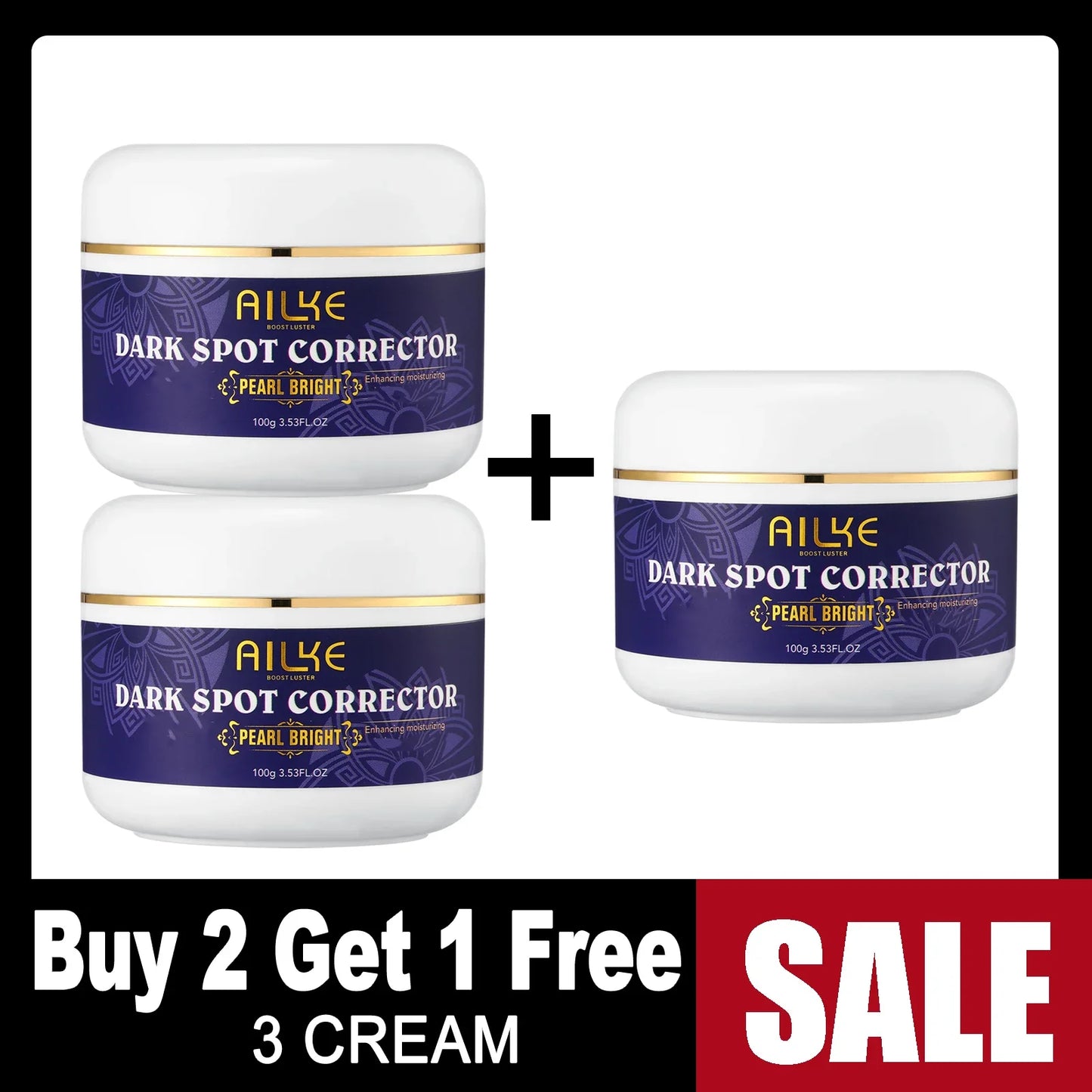 AlLKE Dark Spot Corrector Facial Cream, Moisturizing, Improve Rough Skin, Remove Melanin, Uneven Skin Tone