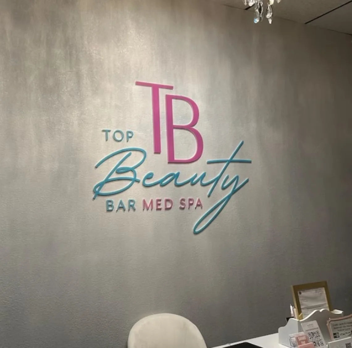 Custom Business Logo Metal Sign For Spa And Salon Decor