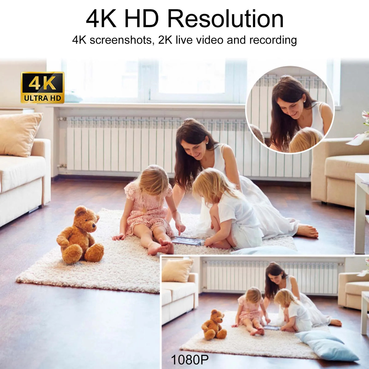 Ouvis 4K Smart Clock Camera With Motion Detection Night Vision
