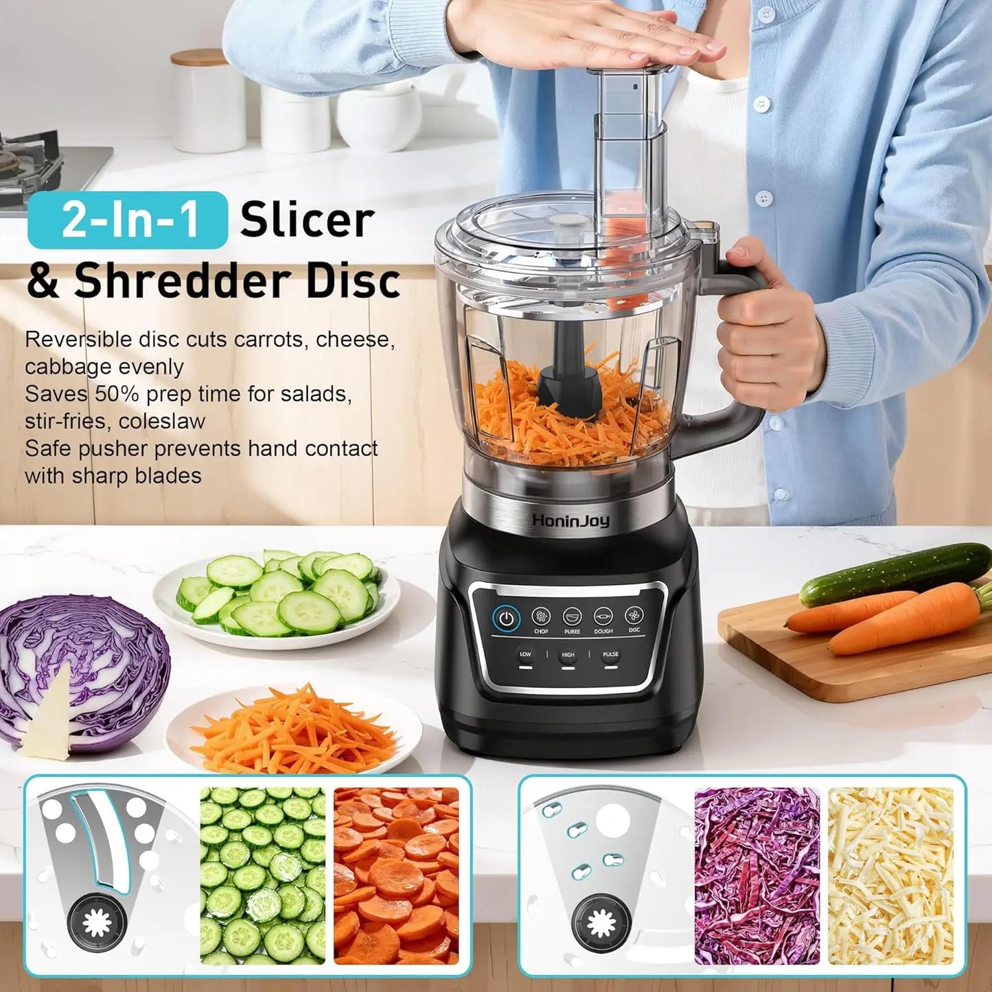 1300W 10-in-1 Blender and Food Processor for Smoothies