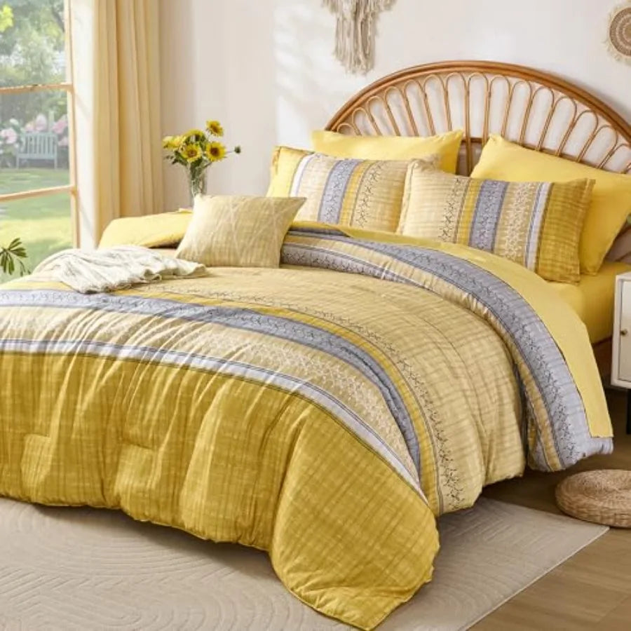 Boho King Comforter Bedding Set Duvet Cover and Pillowcases