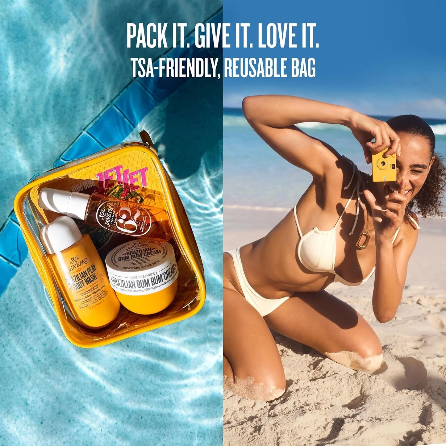 Sol-de-Janeiro Brazilian Bum Bum Cheirosa 62 Neutral Travel Set Fragrance, with a gourmet flavor of "caramel sea salt", long-lasting sweet aroma, convenient to carry, the most popular