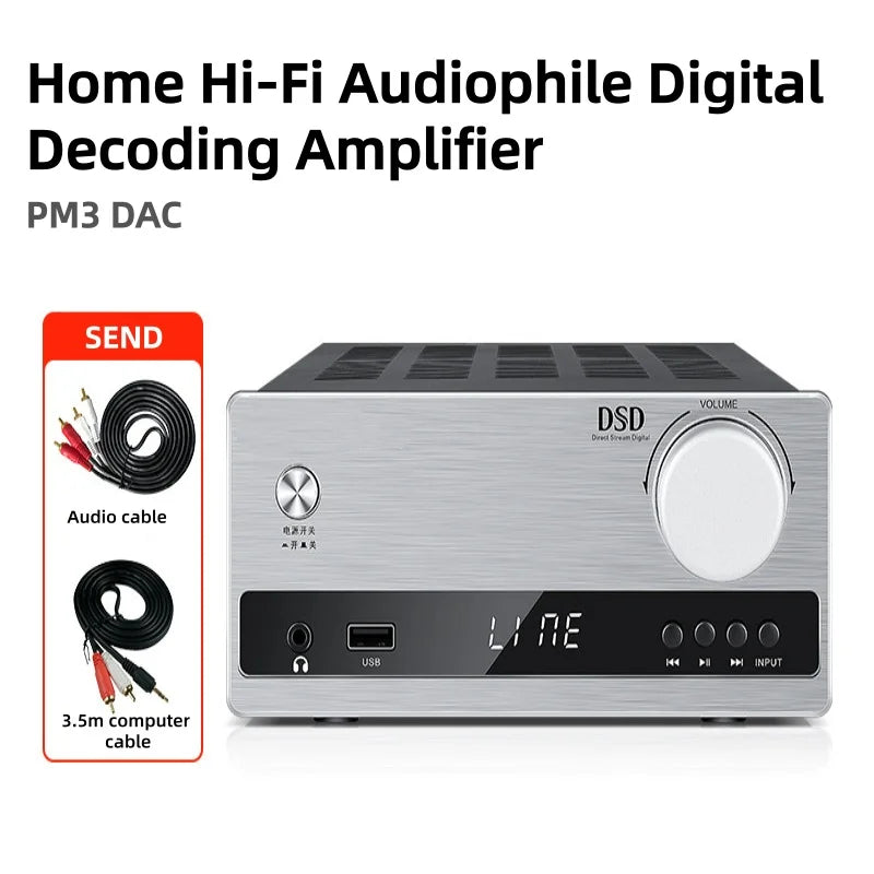 GZWENJIE Integrated Power Amplifier With Bluetooth And USB DAC