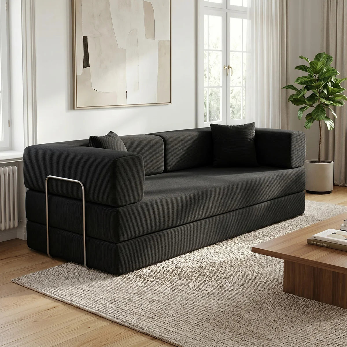 Yqzyphyna Boneless Futon Sofa Bed Convertible Couch Sleeper