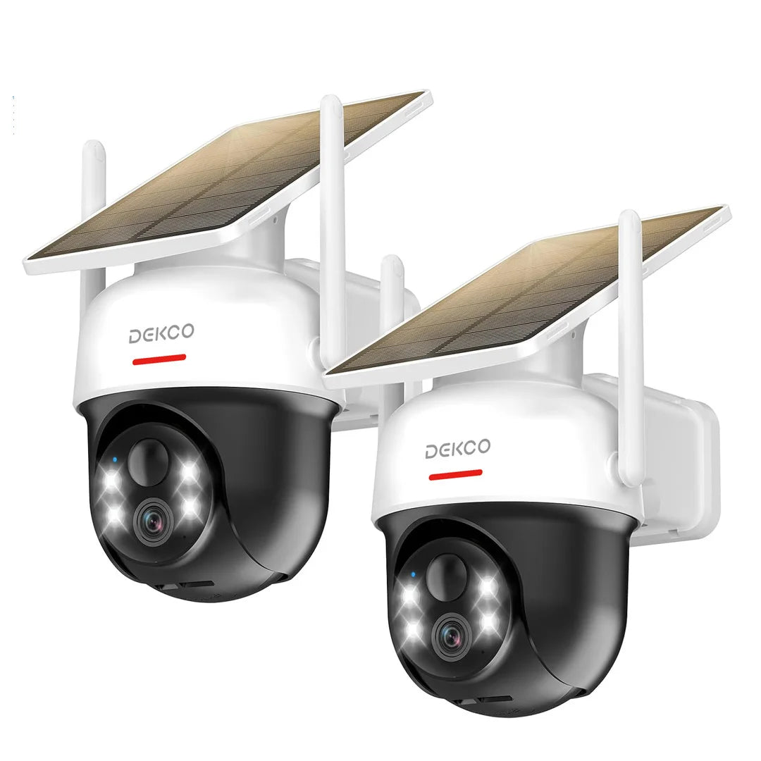 DEKCO Solar WiFi Camera 3MP Fully WireFree Battery PTZ CCTV