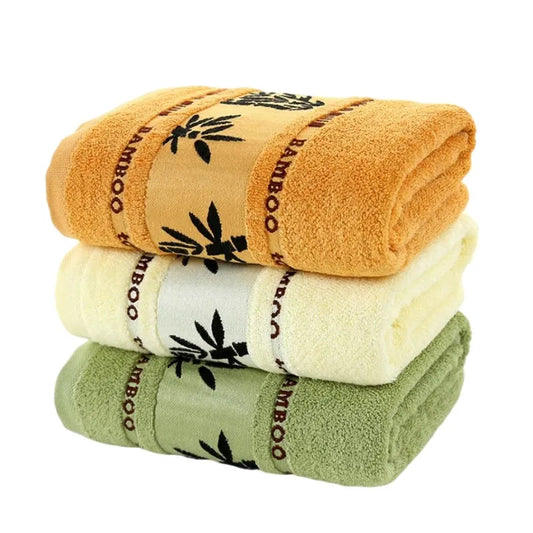 Bamboo Fiber Towels Set For Bath And Face Ultra Absorbent