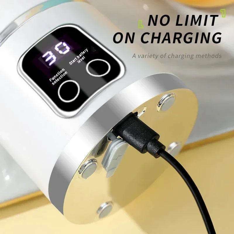 Portable Electric Juicer Travel Blender With 8 Blades