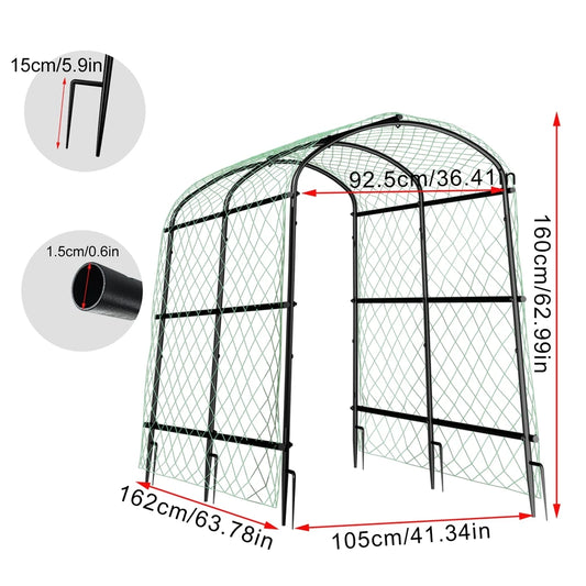 Wisfor U Shaped Metal Garden Plant Trellis Support Frame