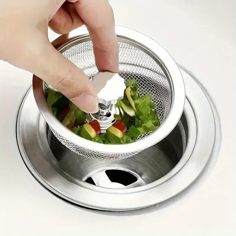 Stainless Steel Kitchen Sink Strainer Set With Handle And Stopper