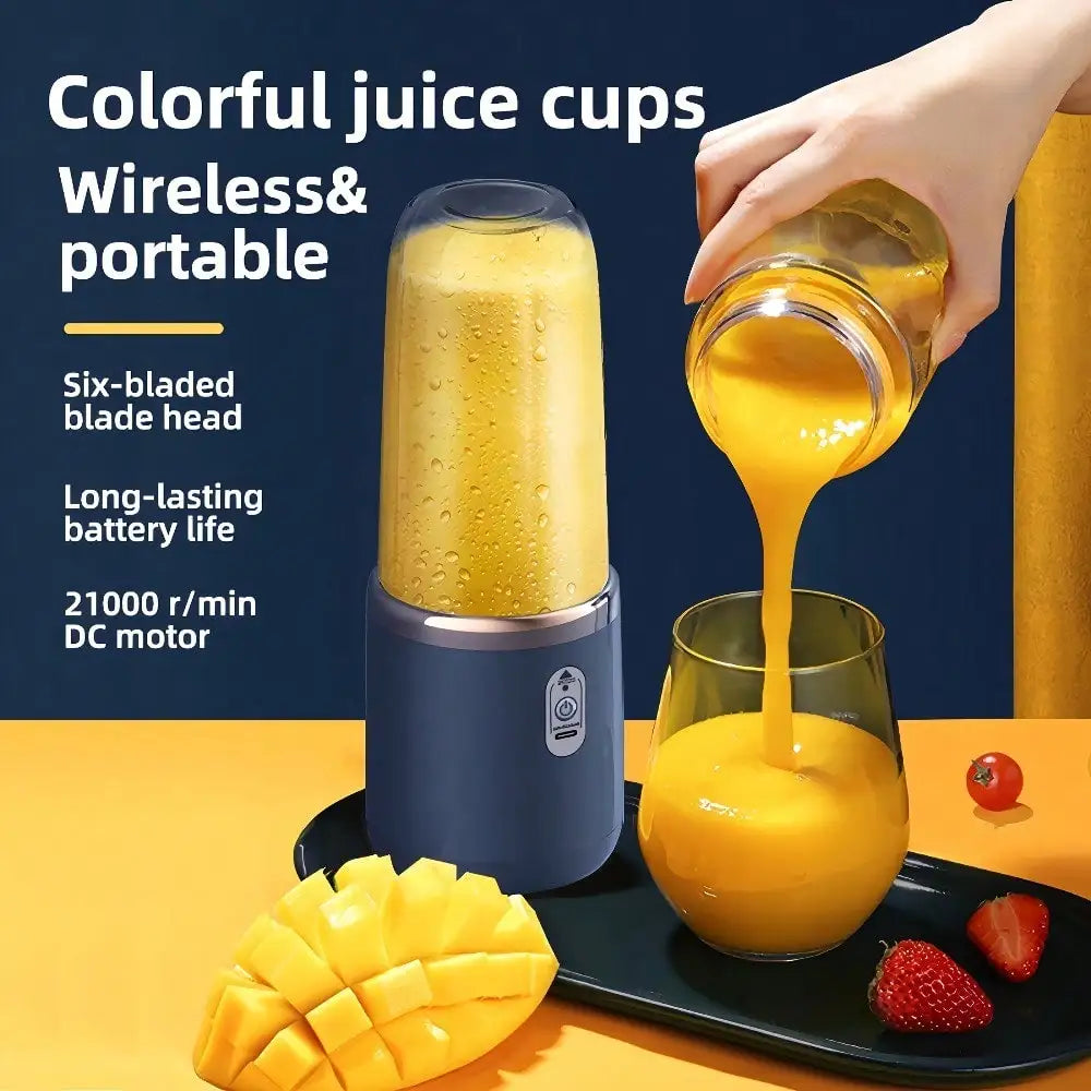 Portable Juicer Cup USB Rechargeable Blender For Home And Travel