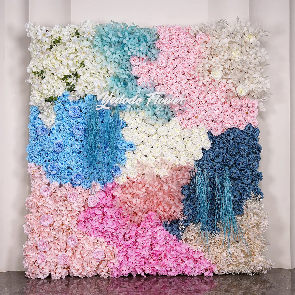 Gradient Rose Cloth Backdrop Curtain for Weddings and Events
