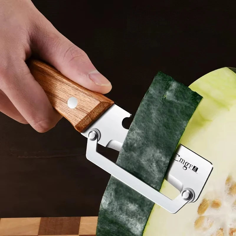 XUANXIANG Stainless Steel Peeler With Wooden Handle